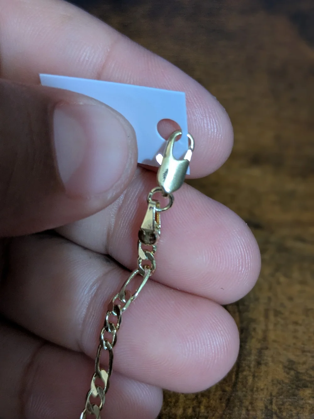 Silver Figaro-Style Kids Chain Bracelet Gold Plated